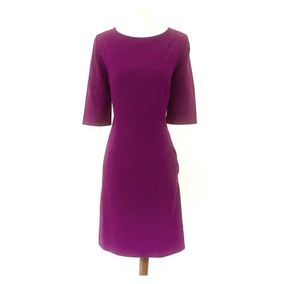 Tahari Dresses & Skirts - Tahari Short Sleeve Plum Woven Dress